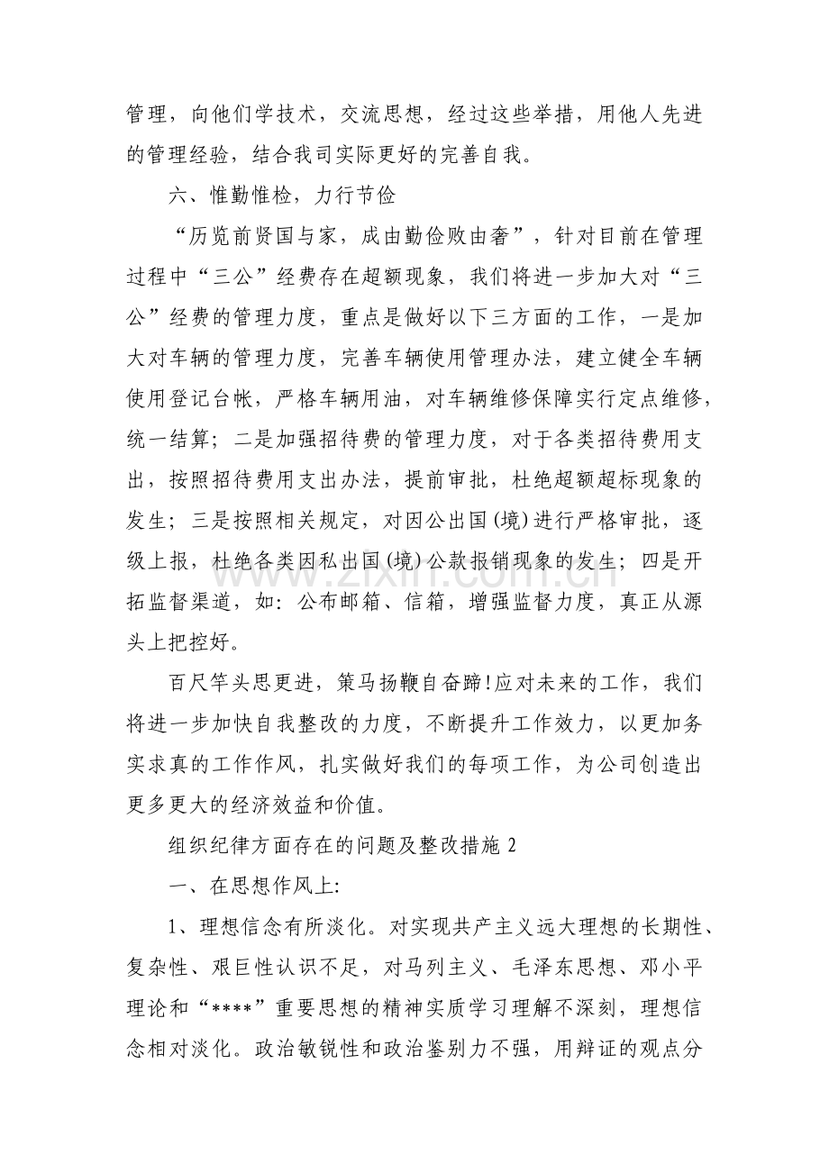 组织纪律方面存在的问题及整改措施6篇.pdf_第3页