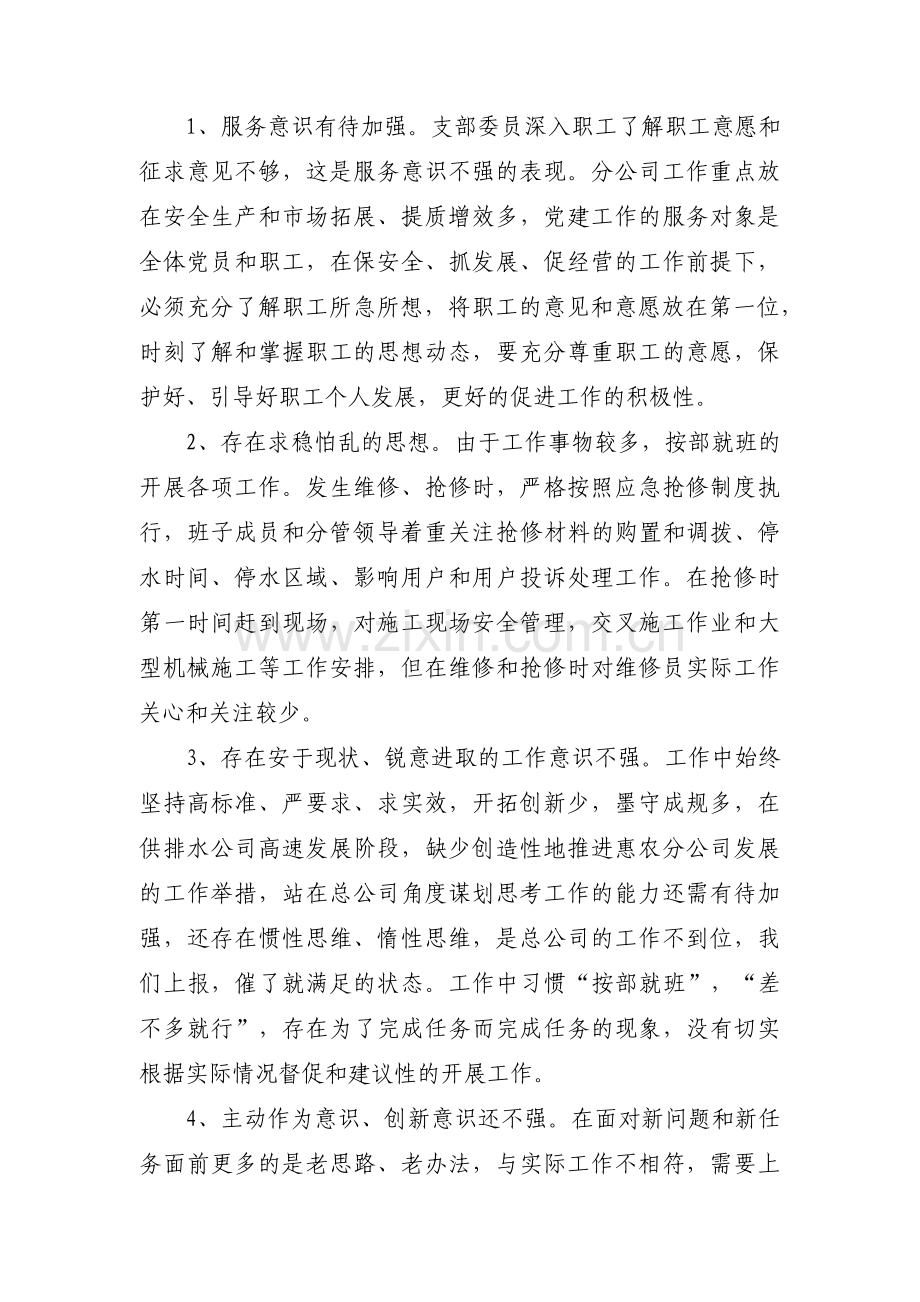 支部委员组织生活会对照检查3篇.pdf_第3页