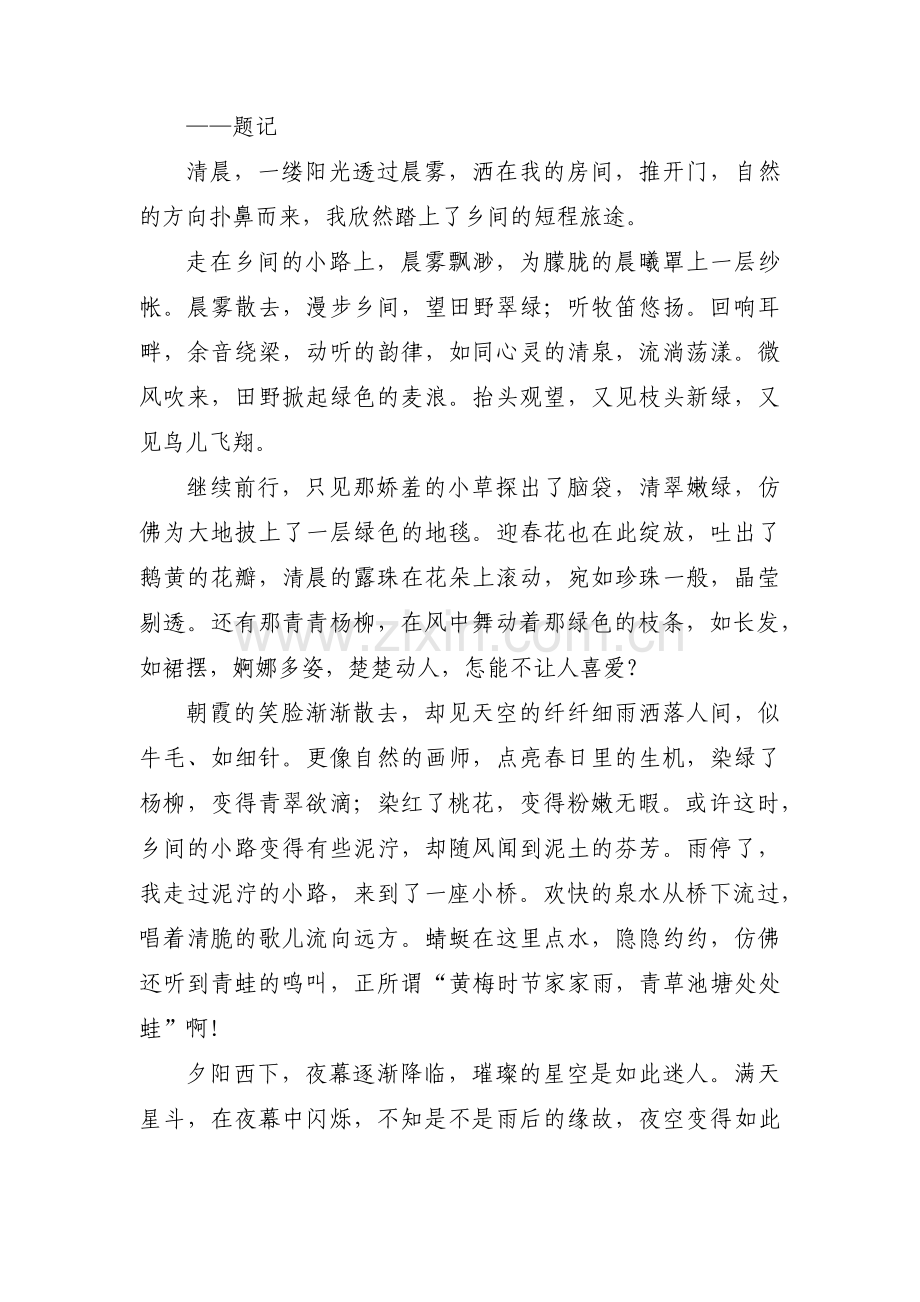 走在乡间的小路上集合3篇.pdf_第2页