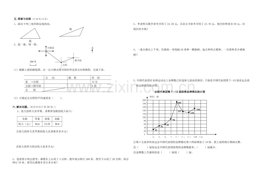 四年级下册数学期末试卷(杨静).doc_第2页