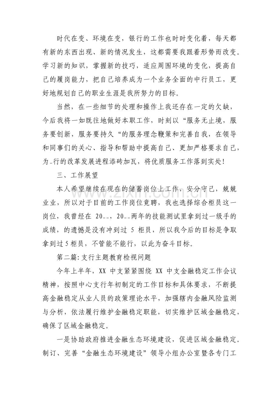 支行主题教育检视问题【三篇】.pdf_第2页