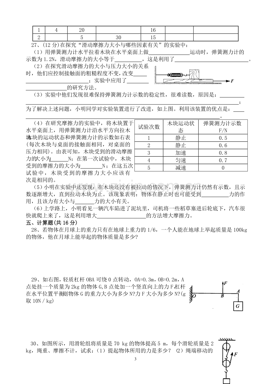 《力和机械》单元测试题.doc_第3页