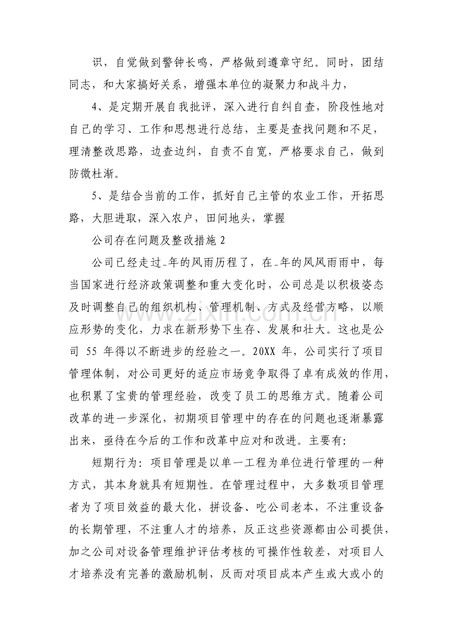 公司存在问题及整改措施范文(三篇).pdf_第3页