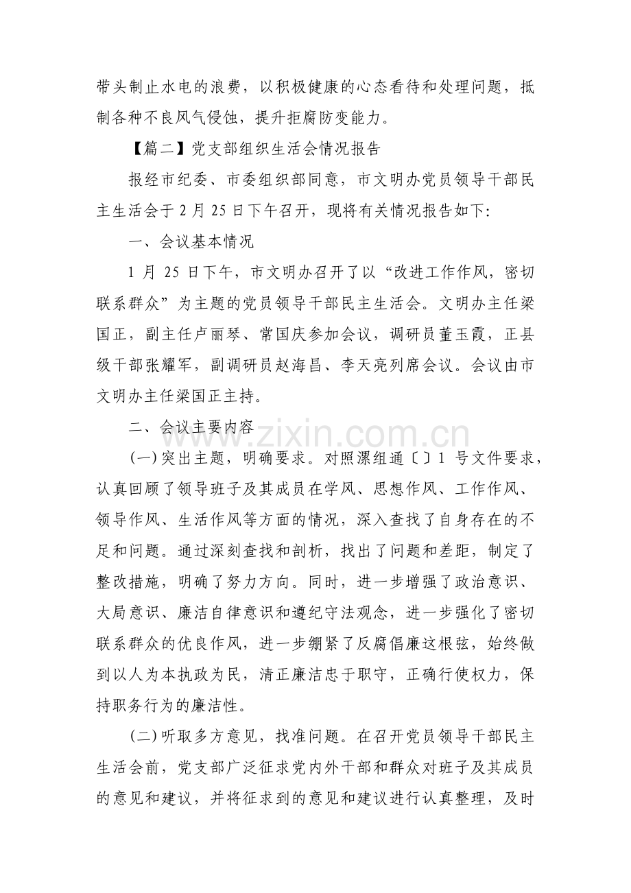 党支部组织生活会情况报告范文(3篇).pdf_第3页