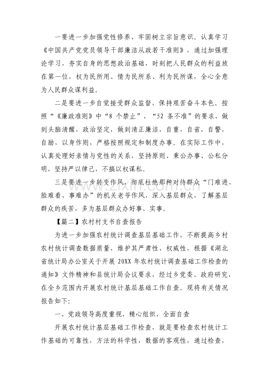 农村村支书自查报告范文(通用6篇).pdf_第2页