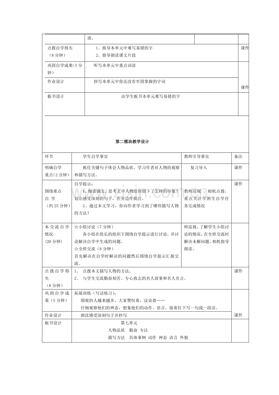 四年级语文第七单元教案.doc_第2页