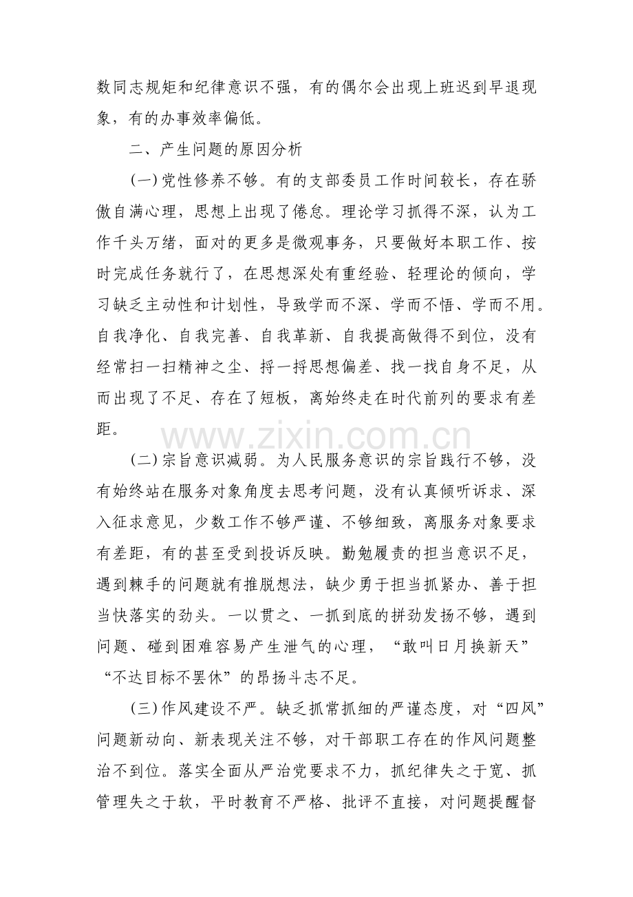 党支部班子对照检查材料范文五篇 (1).pdf_第3页