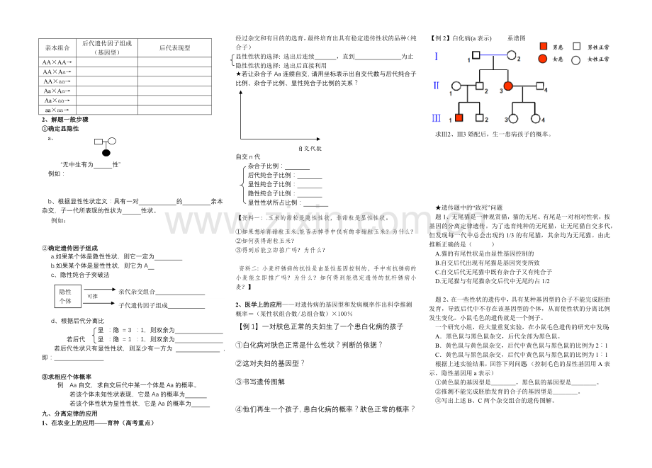 孟德尔的豌豆杂交学案.docx_第2页