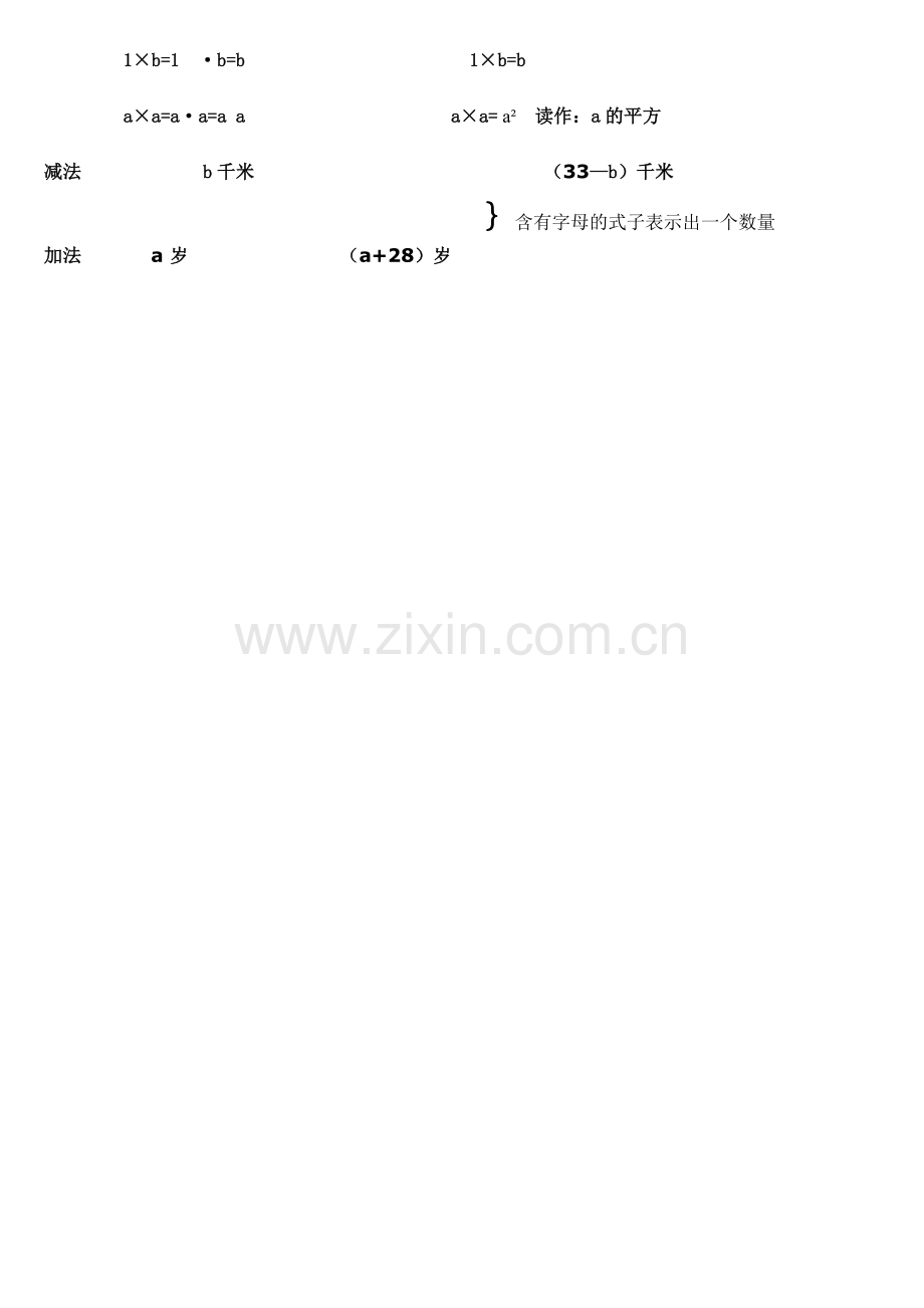 《用字母表示数》教案.doc_第3页