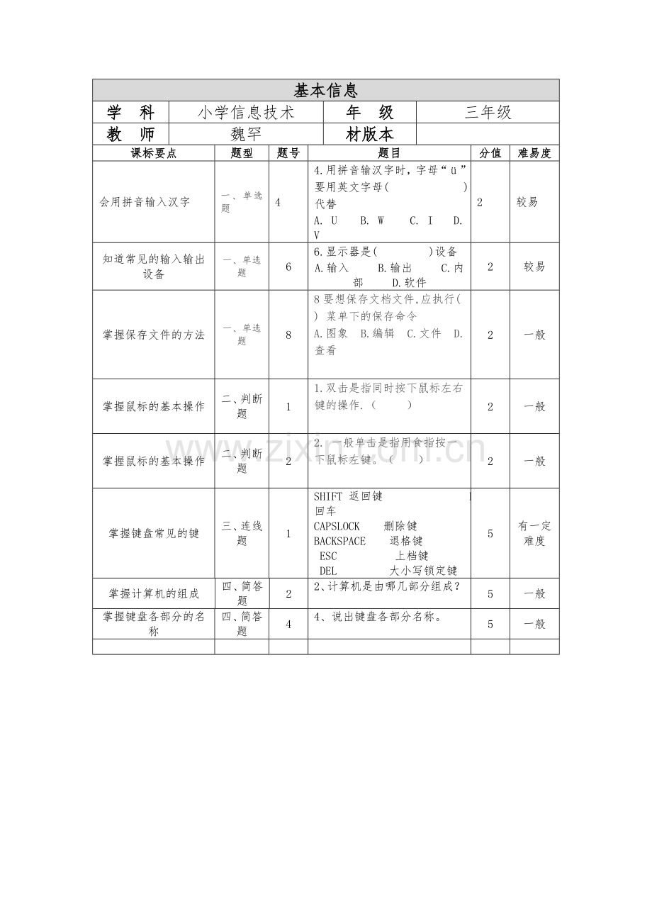 小学信息技术一致性分析.doc_第1页