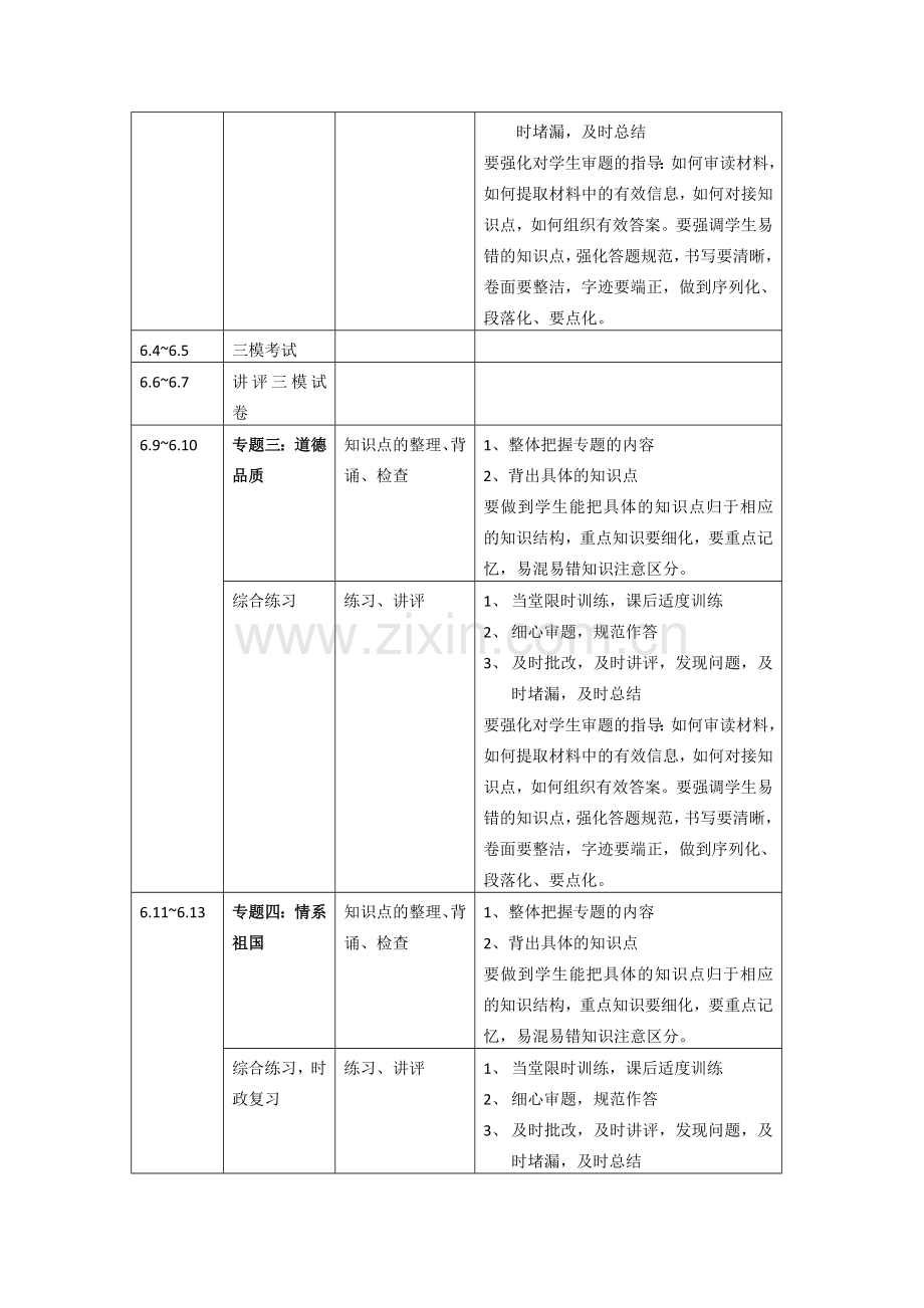 初三后阶段复习计划.doc_第2页