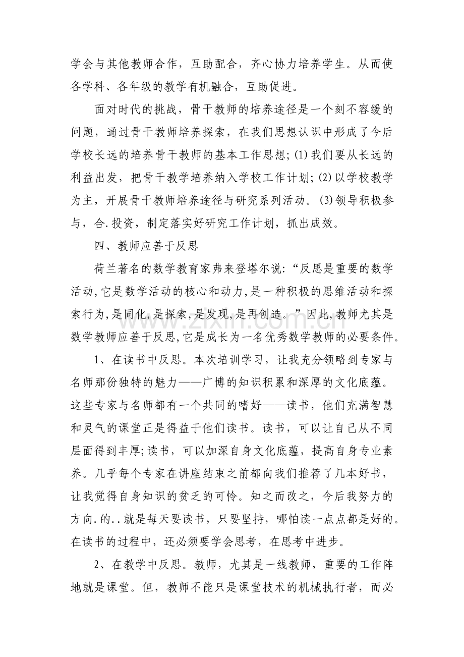 骨干教师帮扶培训工作汇报范例集合3篇.pdf_第3页