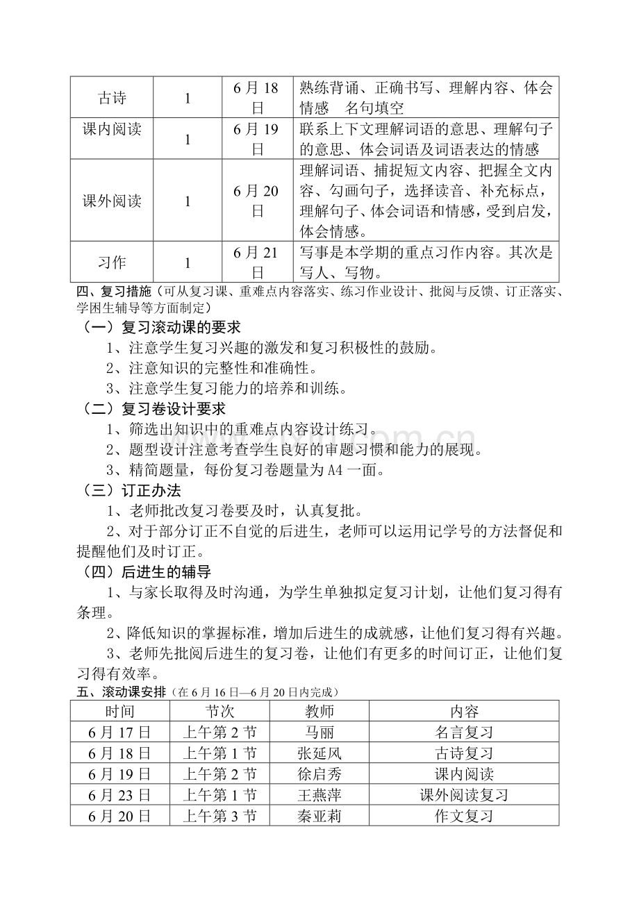 复习计划表样.doc_第2页