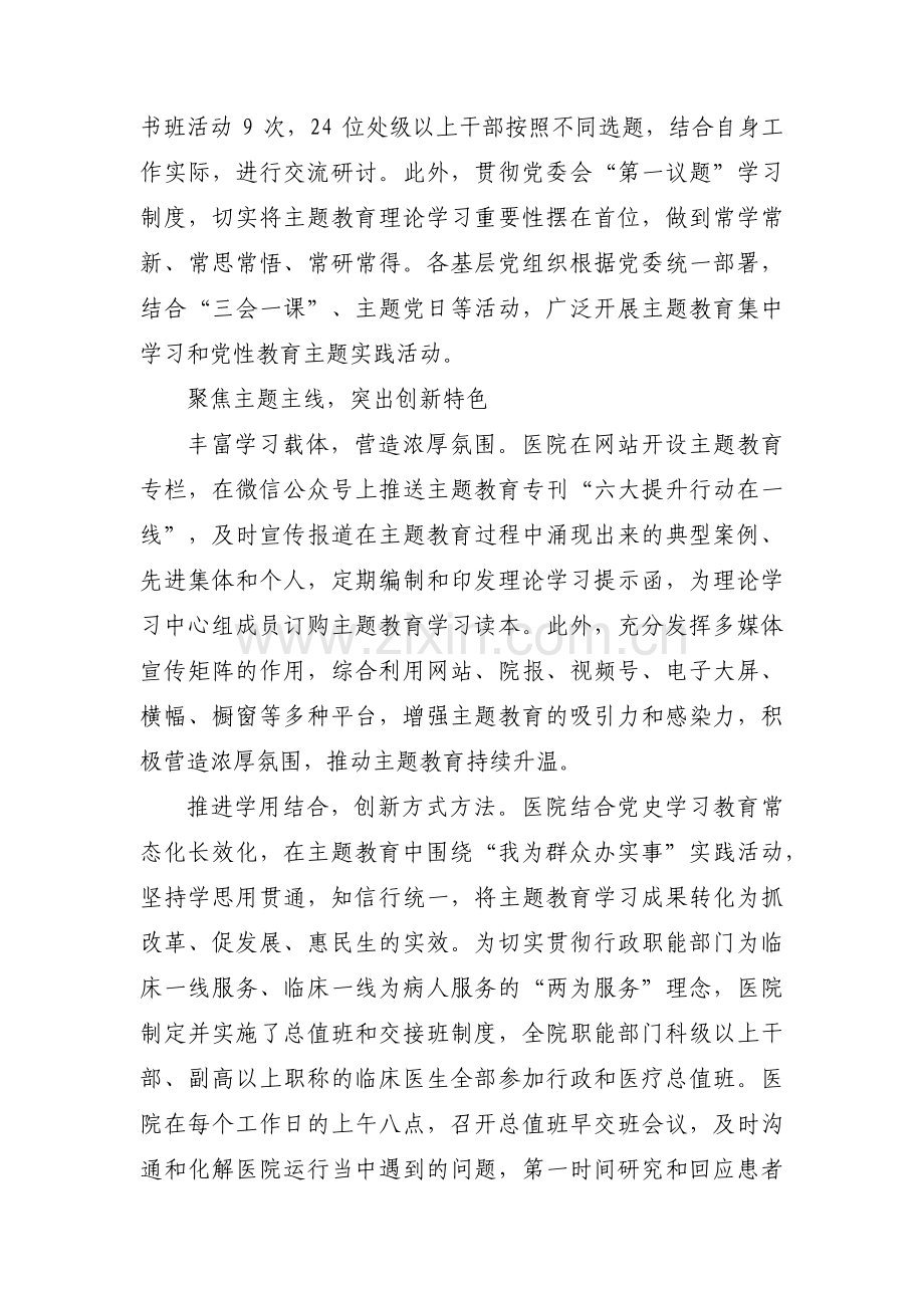 医院开展主题教育检视问题集合3篇.pdf_第2页