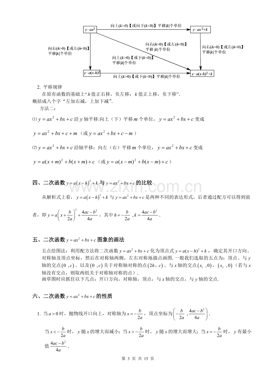 初三数学二次函数知识点总结与习题.doc_第3页