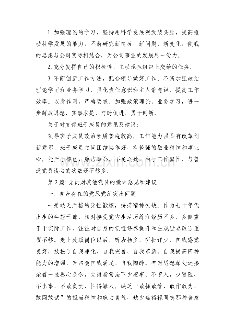 党员对其他党员的批评意见和建议3篇.pdf_第2页