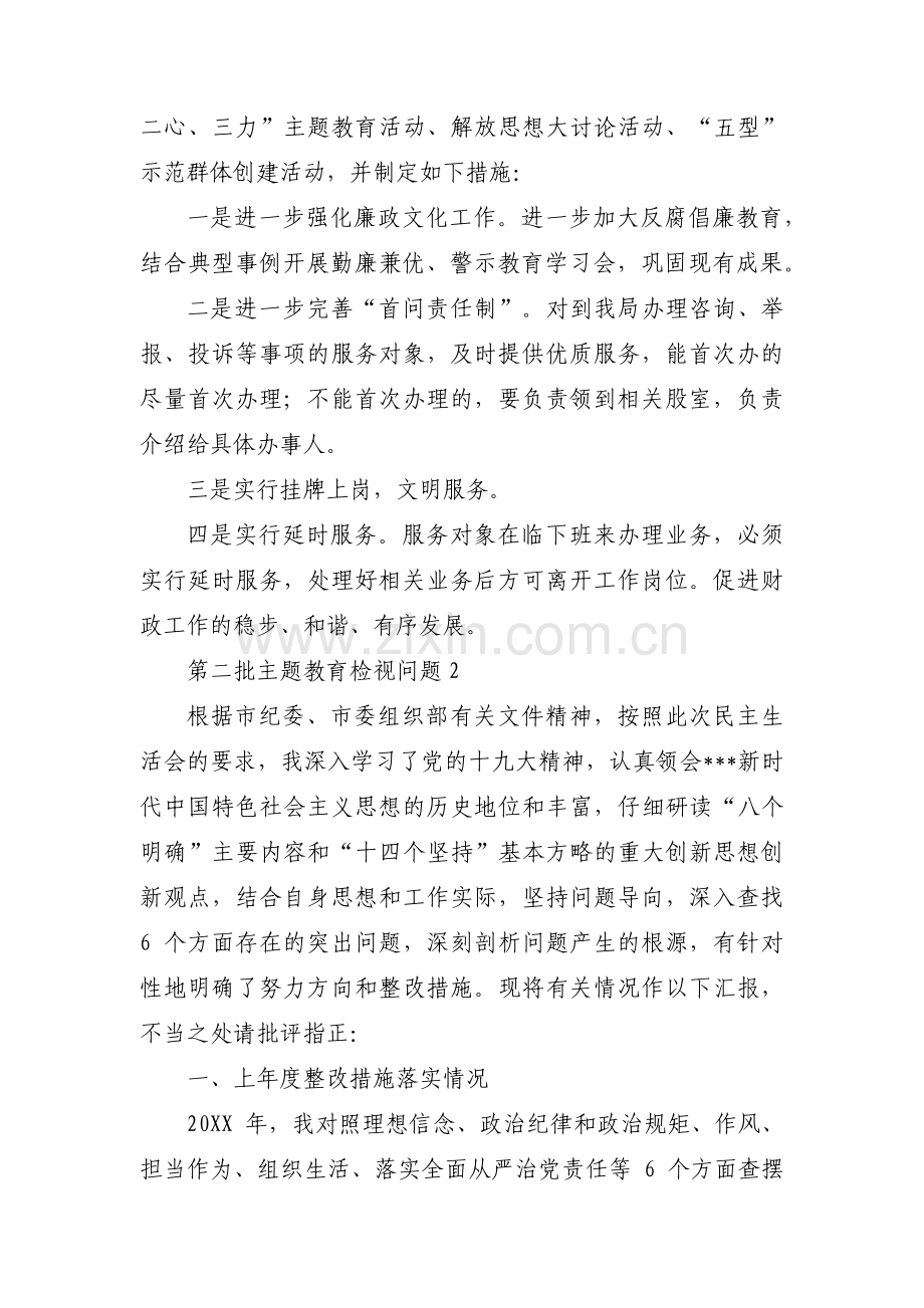 第二批主题教育检视问题范文(6篇).pdf_第2页