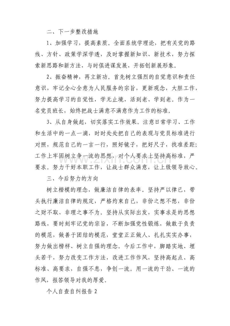 个人自查自纠报告汇编6篇.pdf_第2页