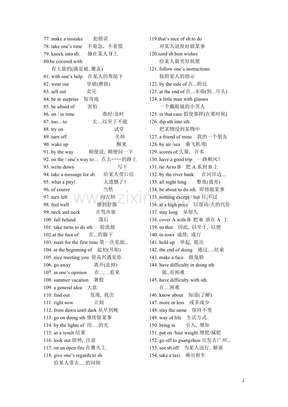 高中英语必修一至必修五短语大全.doc_第2页