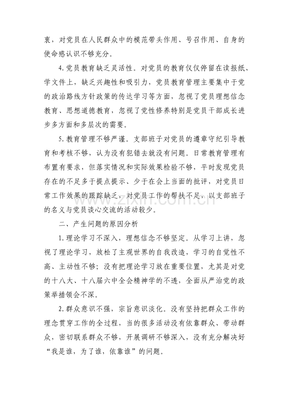 党支部书记存在问题与不足【五篇】.pdf_第2页