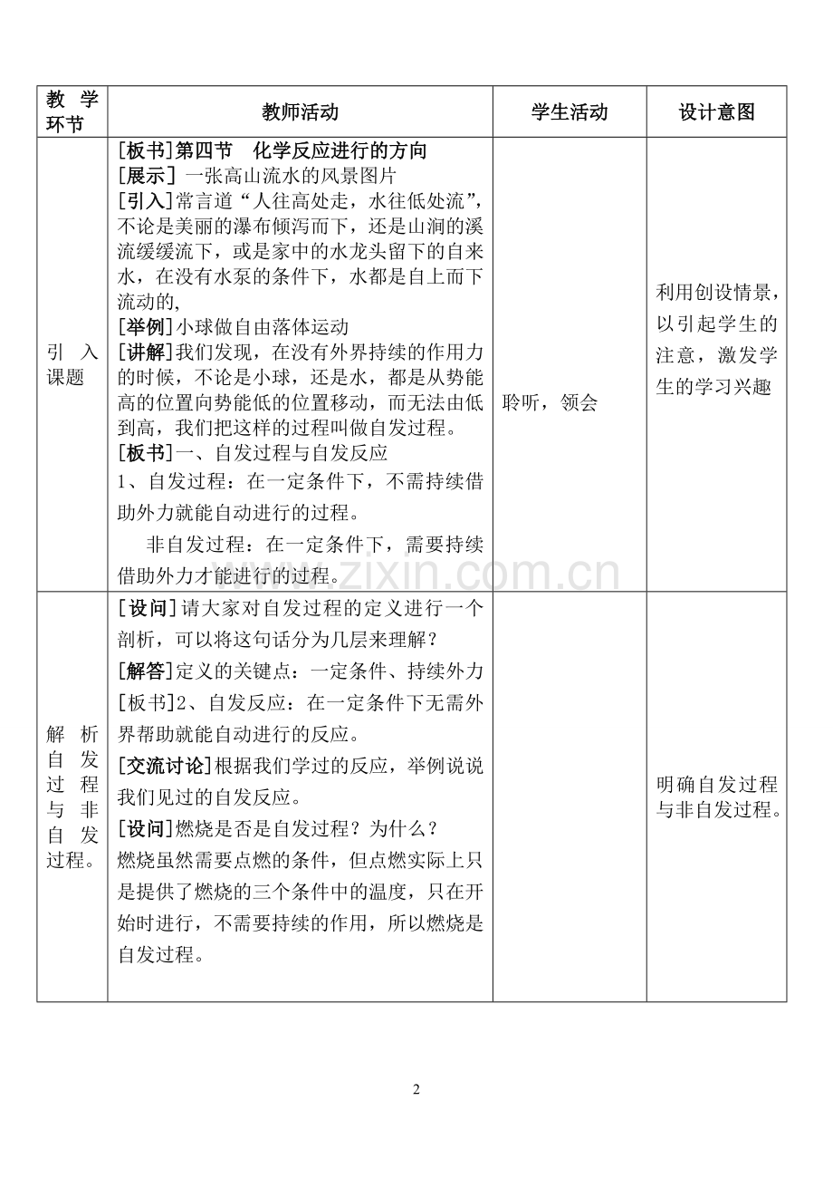 化学反应进行的方向教案.doc_第2页