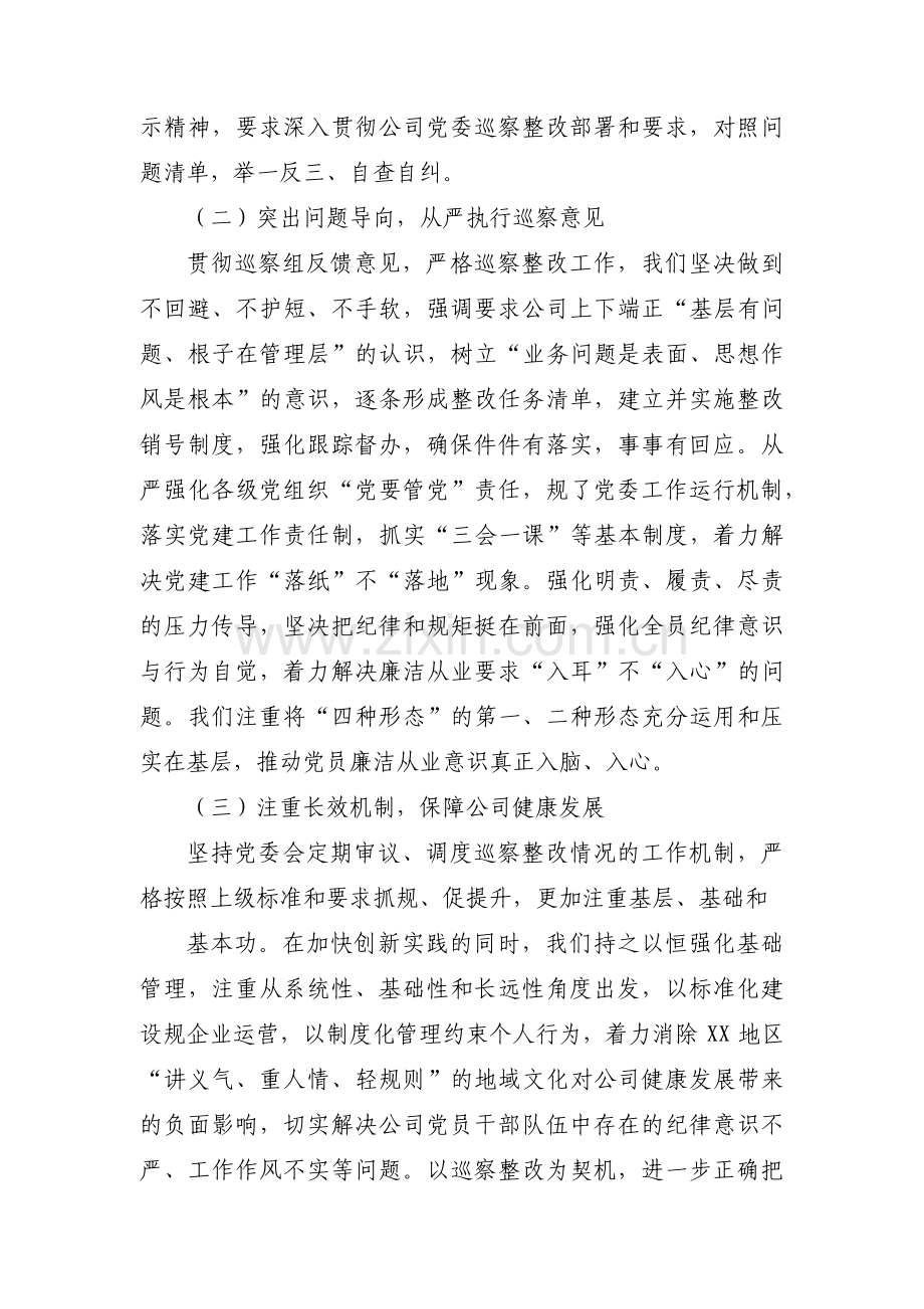 党组书记抓巡察整改落实情况报告范文(通用13篇).pdf_第2页