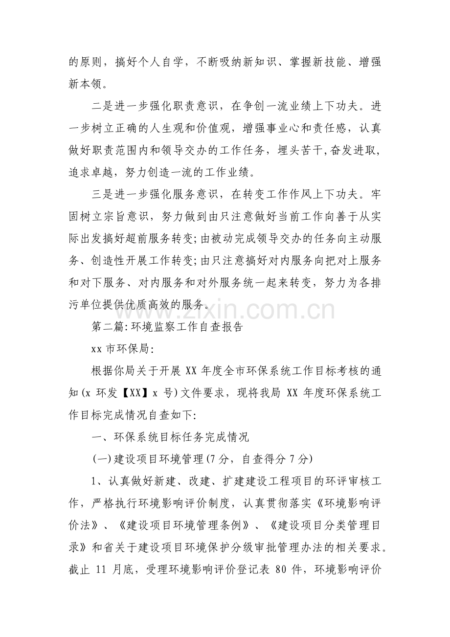 环境监察工作自查报告范文(3篇).pdf_第3页