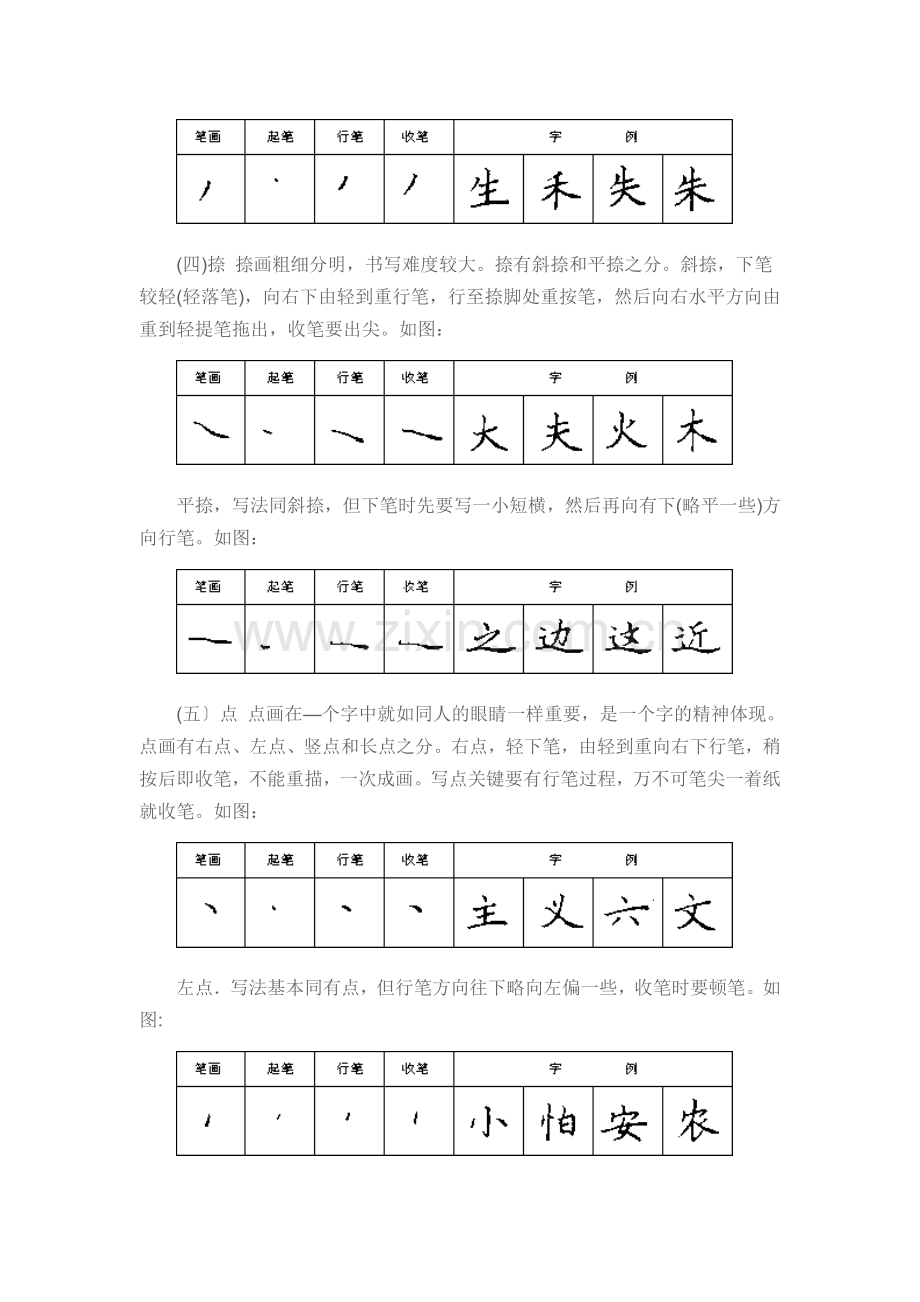 钢笔楷书笔画特点与写法.doc_第3页