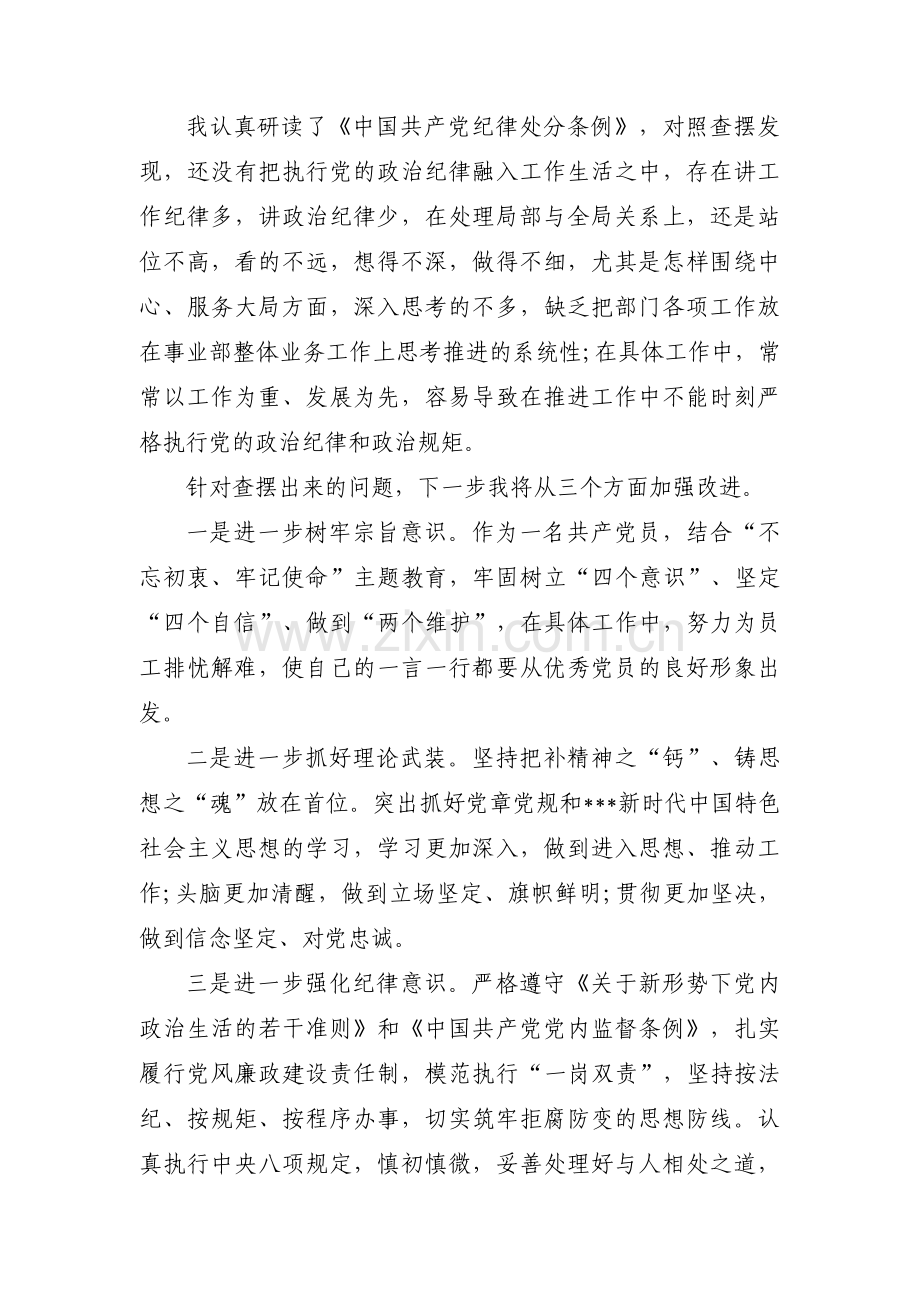 主题教育检视问题点评词范文(通用6篇).pdf_第2页