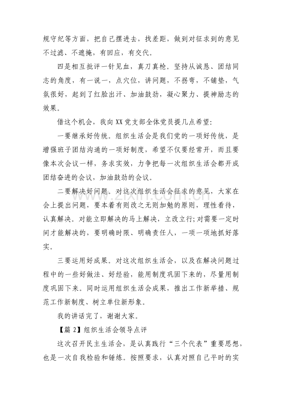 组织生活会领导点评九篇.pdf_第2页