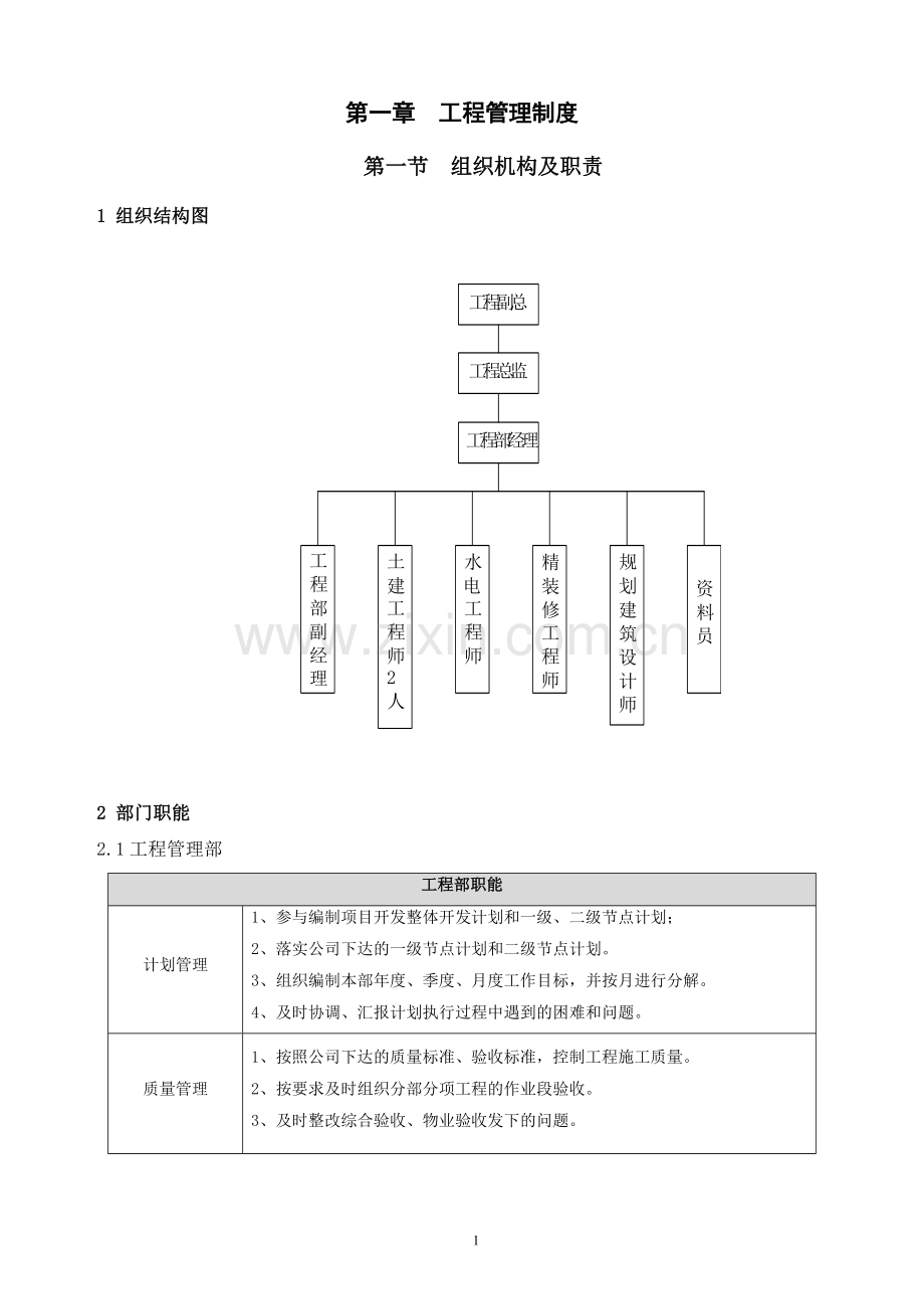 工程部管理制度制度规范.doc_第2页