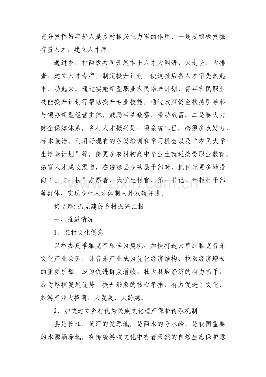 抓党建促乡村振兴汇报十三篇.pdf_第3页