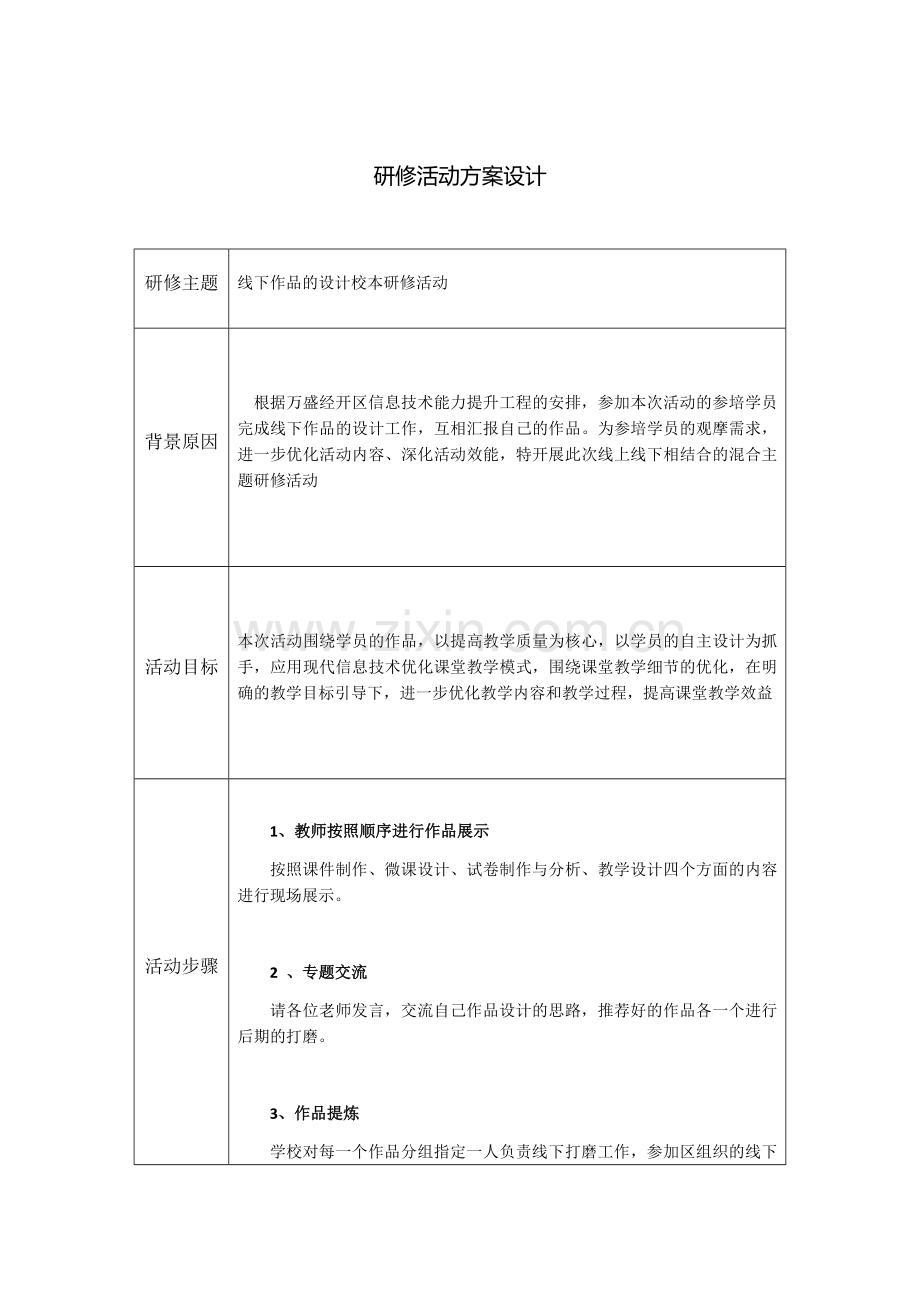 研修活动设计方案(模板).docx_第1页