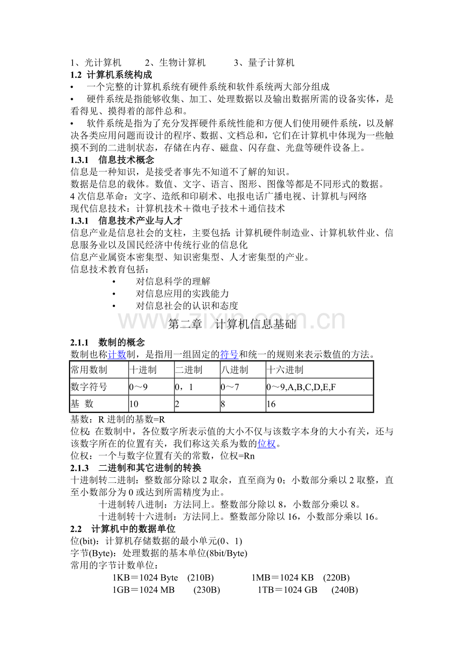 大学计算机基础知识点总结.doc_第2页