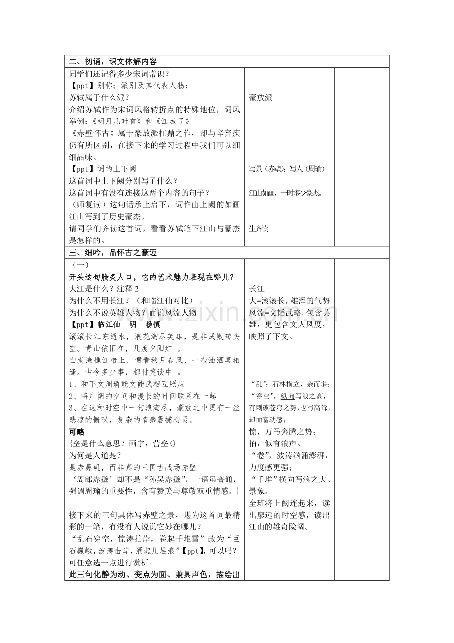 《念奴娇·赤壁怀古》教学设计.doc_第2页