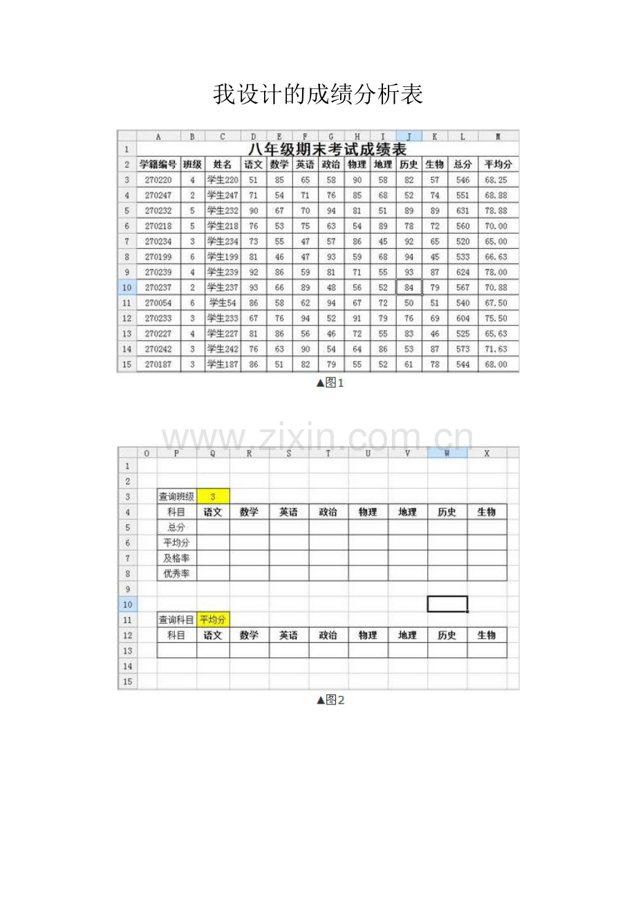 我设计的成绩分析表.doc_第1页