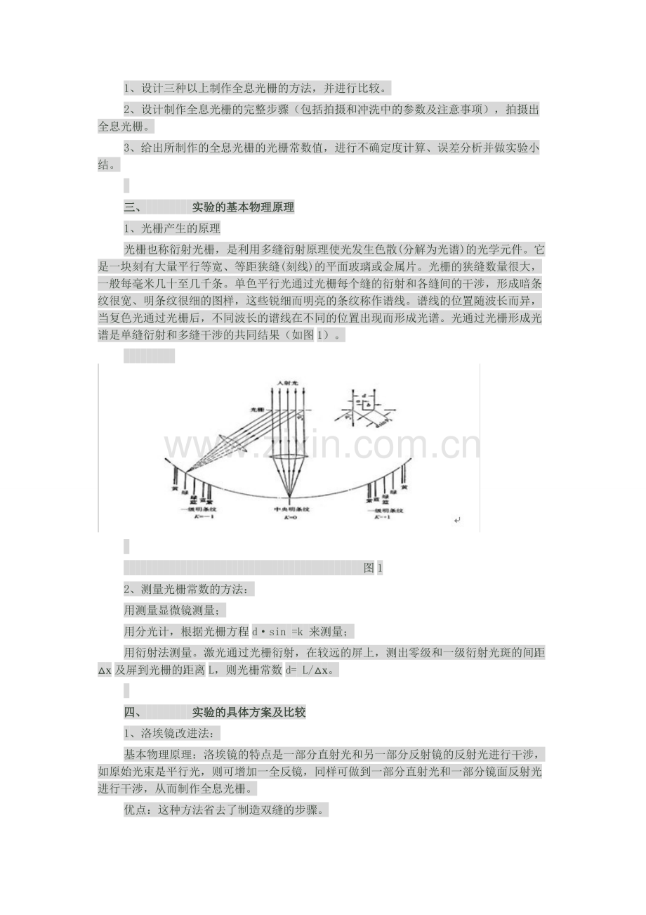 全息光栅的制作(实验报告).pdf_第3页