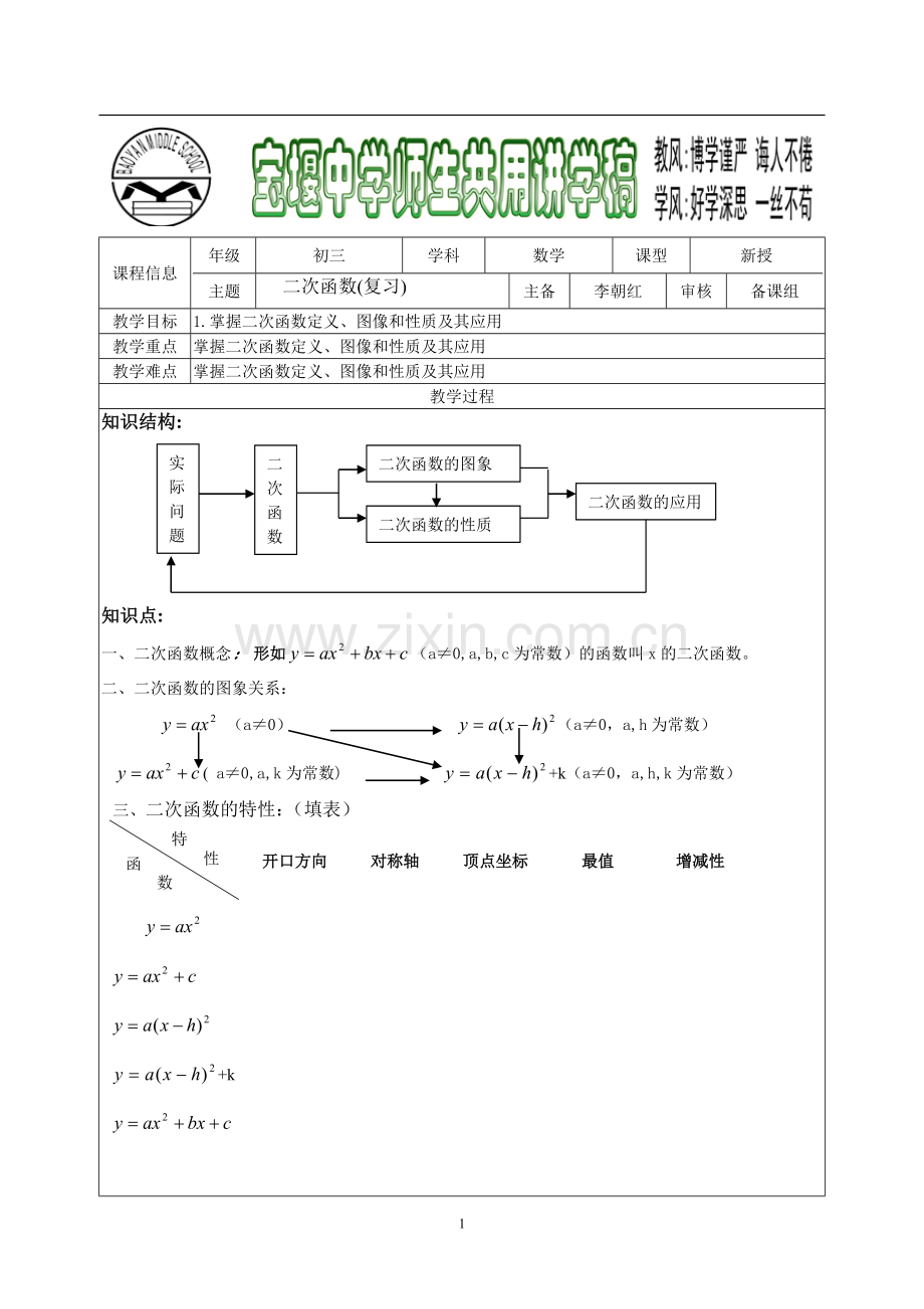 二次函数(复习).doc_第1页