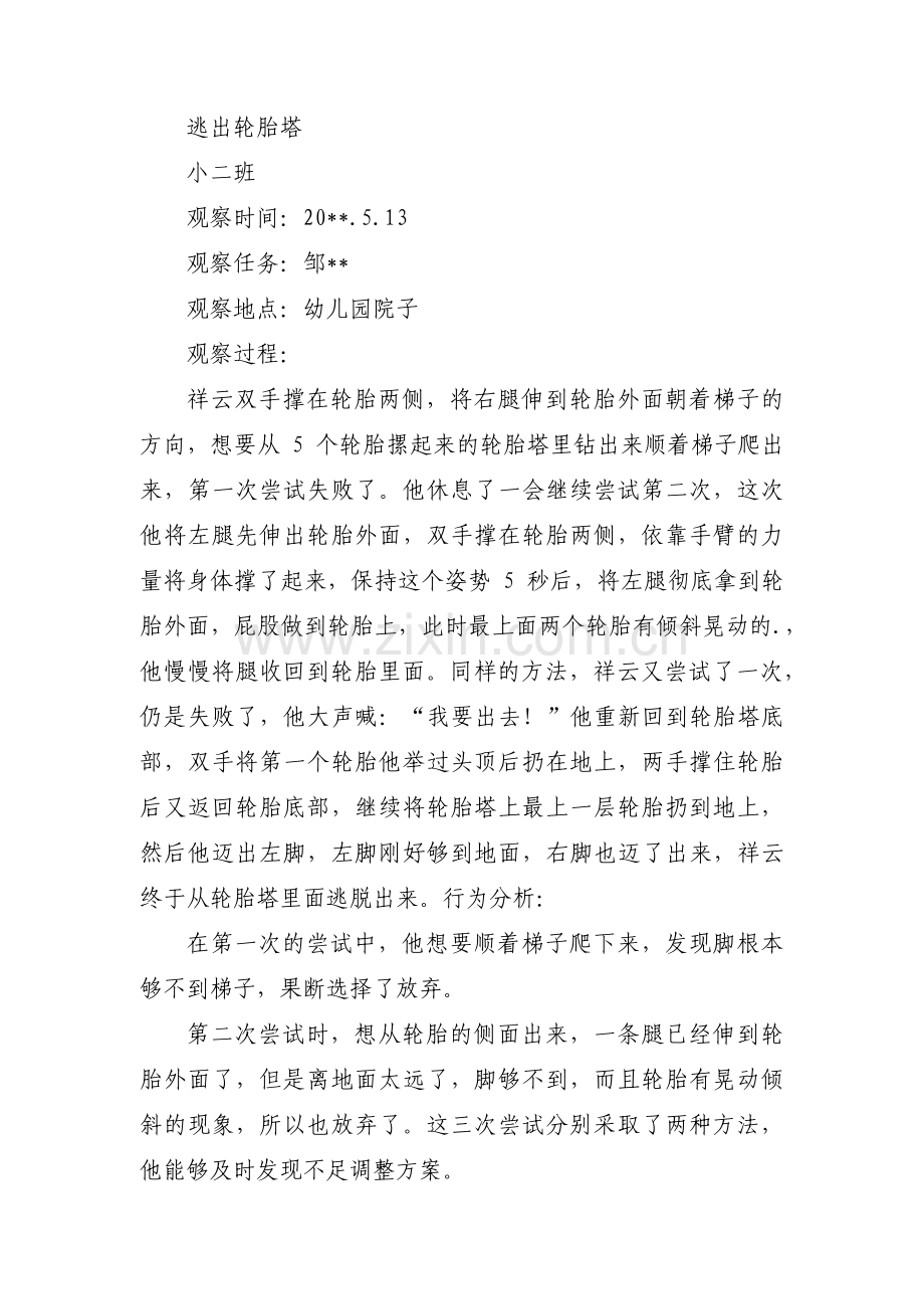 小班游戏观察记录(通用13篇).pdf_第3页