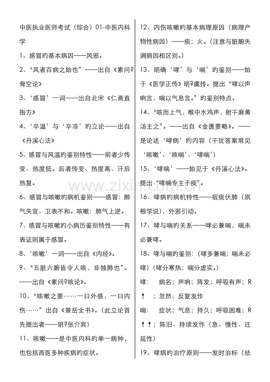 2022年中医执业医师考试复习资料完全版.doc_第1页