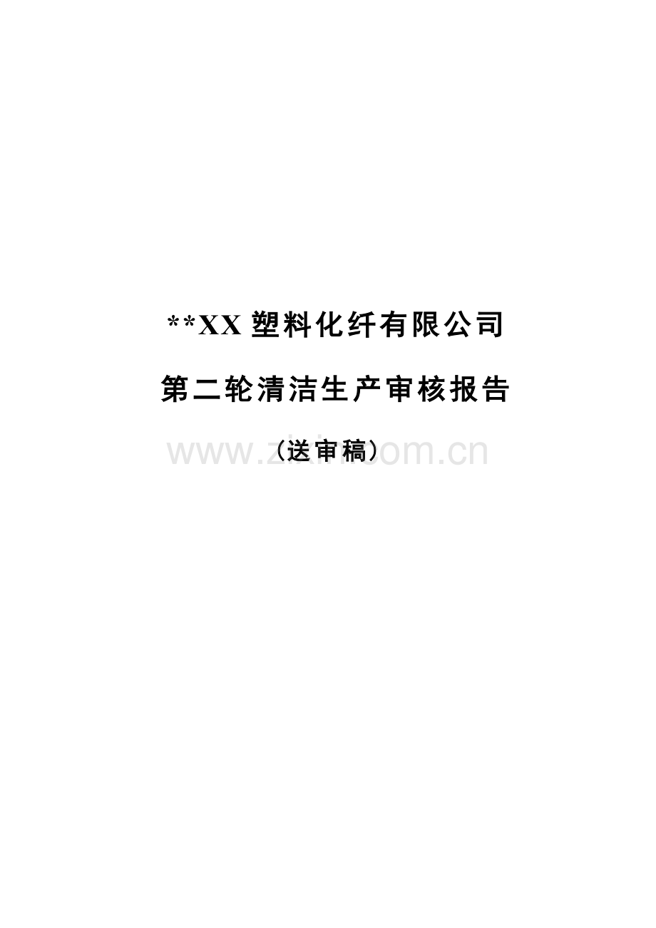 塑料化纤有限公司清洁生产审核报告.docx_第1页