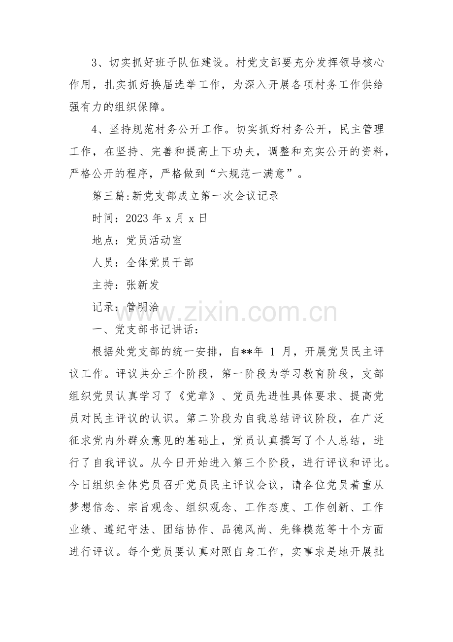 新党支部成立第一次会议记录三篇.pdf_第3页