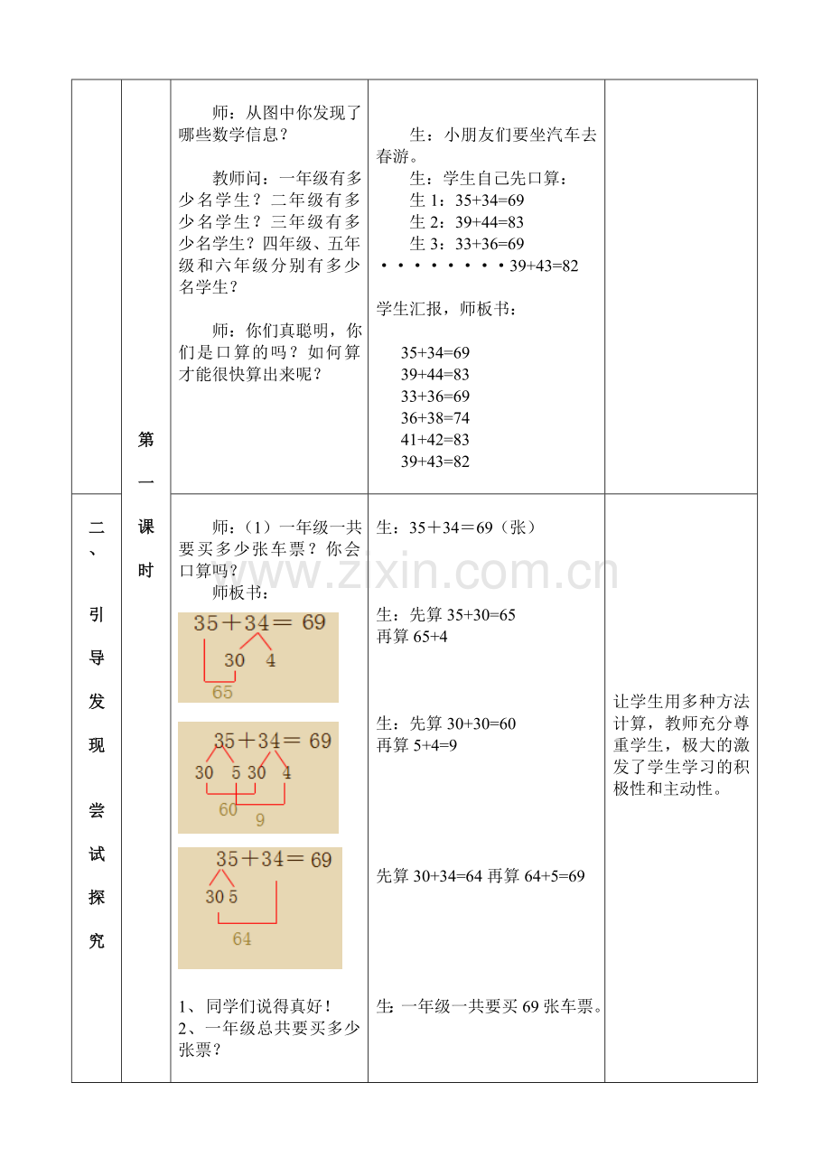 小学数学人教三年级第二单元--万以内的加法和减法(一)两位数加两位数.doc_第2页