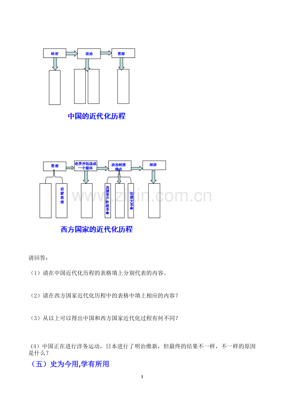 近代化的探索复习导学案.doc_第3页