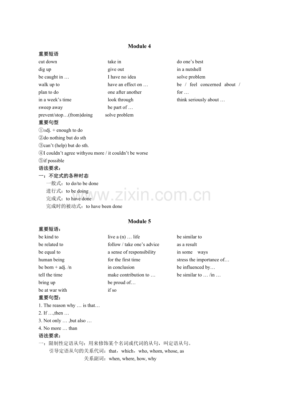 外研版高中英语必修三全册重要知识点归纳(词汇_短语_句型_语法).doc_第3页