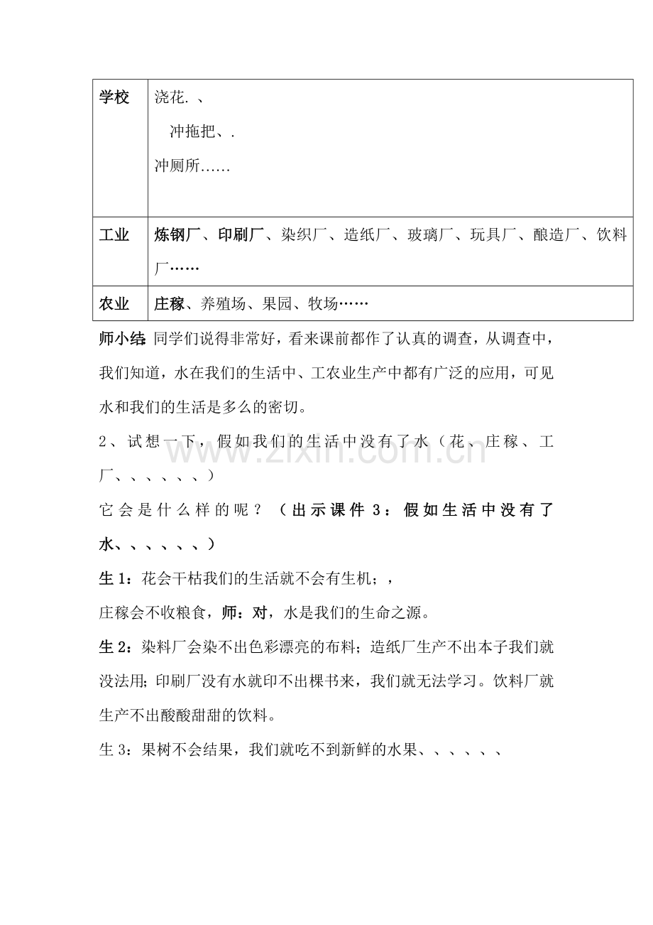 人教版小学品德与社会三年级上册《节约用水》教学设计.doc_第2页