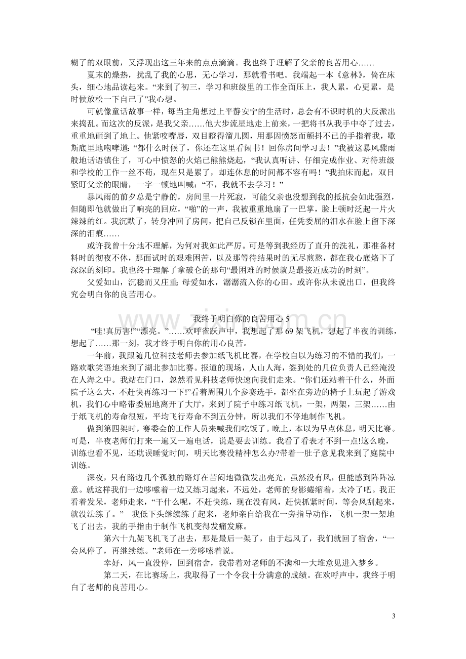 作文我终于明白了你的良苦用心.doc_第3页