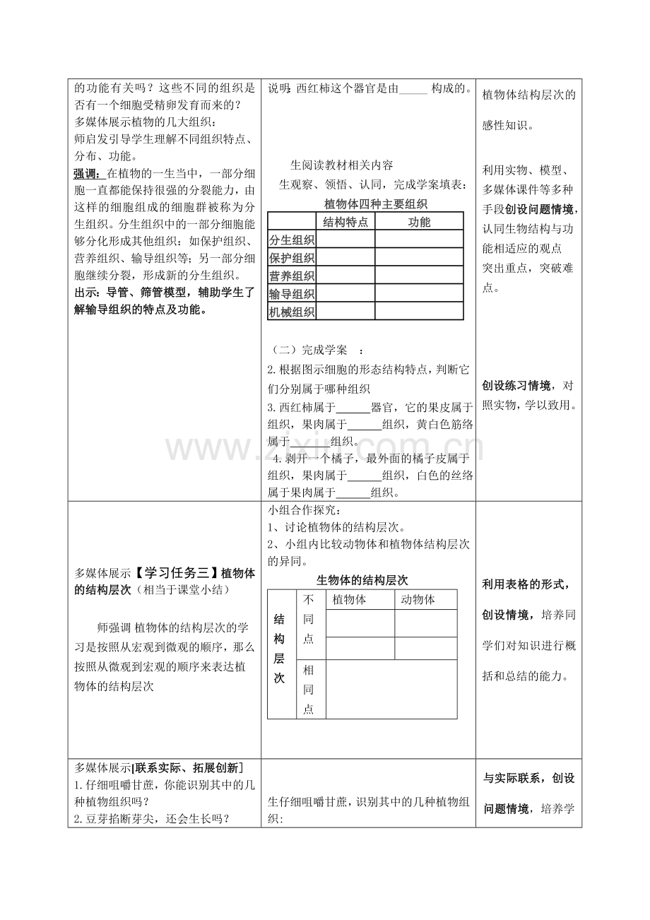 武秀芬植物体的结构层次教学设计.doc_第3页