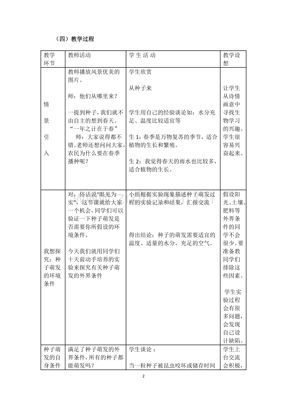 种子的萌发教学反思.docx_第2页