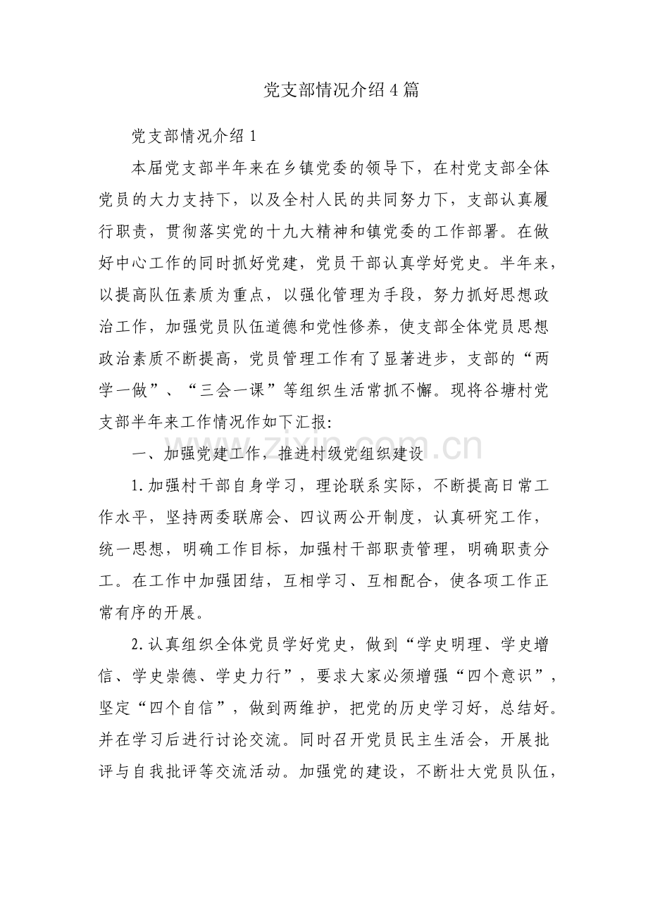 党支部情况介绍4篇.pdf_第1页